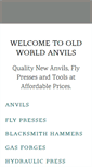 Mobile Screenshot of oldworldanvils.com